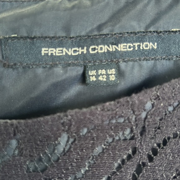 French Connection navy lace dress, size 10 - Picture 2 of 4